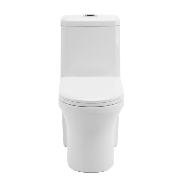 Kit Vaso Sanitário Monobloco com Assento Branco Quadrado 3 e 6 Litros Elena Luvia